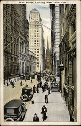 Wall Street, Looking West Postcard