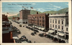 Looking Across Tejon Street Colorado Springs, CO Postcard Postcard