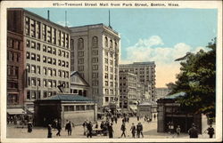 Tremont Street Mall from Par Street Boston, MA Postcard Postcard