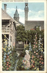 Hollyhock Lane Provincetown, MA Postcard Postcard