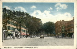 Main Street Looking East Postcard