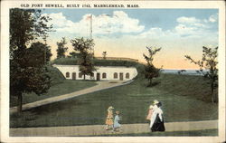 Old Fort Sewell, Built 1742 Marblehead, MA Postcard Postcard