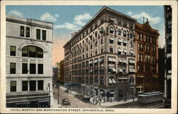 Hotel Worthy and Worthington Street Postcard