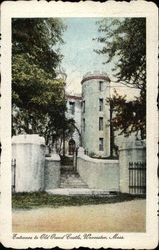 Entrance to Old Oread Castle Worcester, MA Postcard Postcard