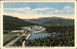 Crawford House and Saco Lake, from Elephant's Head White Mountains, NH Postcard Postcard