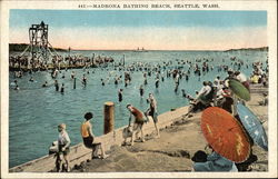 Madrona Bathing Beach Seattle, WA Postcard Postcard