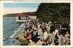 Boardwalk at Alki Beach Postcard