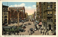 First Avenue and Pioneer Square Postcard