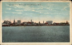 Sky Line from Government Pier Milwaukee, WI Postcard Postcard