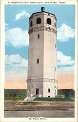 Highland Park Observatory and Water Tower Postcard