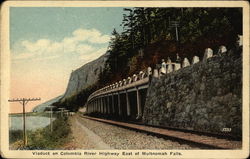 Viaduct on Columbia River Highway East of Multnomah Falls Postcard