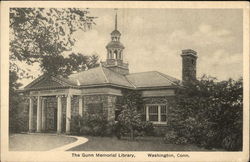 The Gunn Memorial Library Washington, CT Postcard Postcard