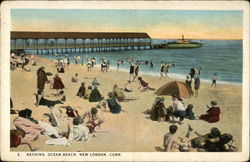 Ocean Beach - Bathing Postcard