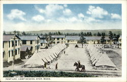 Tent Life, Camp Devens Ayer, MA Postcard Postcard