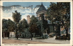 Parlin Public Library Everett, MA Postcard Postcard