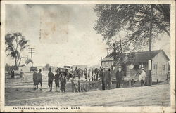 Entrance to Camp Devens Postcard