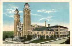 St. James Cathedral, Ninth Ave. and Columbia St Seattle, WA Postcard Postcard