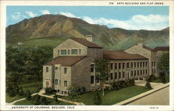 University of Colorado Arts Building and Flat Irons Boulder, CO Postcard Postcard