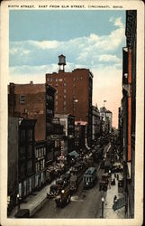 Sixth Street, East From Elm Street Cincinnati, OH Postcard Postcard