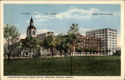 Looking Southeast from Capitol Grounds Topeka, KS Postcard Postcard