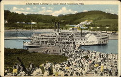 Island Queen Landing at Coney Island Cincinnati, OH Postcard Postcard