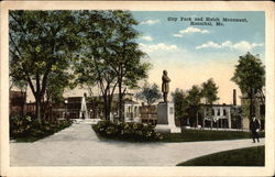 City Park and Hatch Monument Postcard