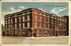 Clayton Hotel Salina, KS Postcard Postcard