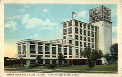 Weber Flour Mills, Capacity 2000 Barrels Daily Salina, KS Postcard Postcard