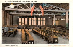 Primary Examination, US Immigration Station Postcard