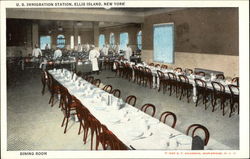 Dining Room, US Immigration Station Postcard