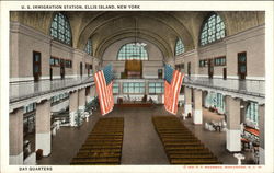 U.S. Immigration Station, Ellis Island, Day Quarters Postcard