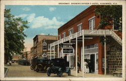 Broadway, Showing Dayson's Hotel Postcard