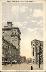 Chenango Street - Press Building Binghamton, NY Postcard Postcard