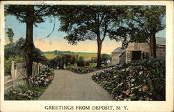 Greetings from Deposit, N.Y Postcard