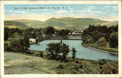 Erie Bridge Crossing Delaware Postcard