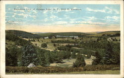 Panorama View at 2000 ft. Elevation Oquaga Lake, NY Postcard Postcard