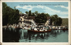 Water Sports at the Hotel Retlaw Postcard