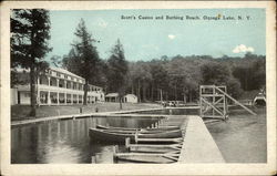 Scott's Casino and Bathing Beach Oquaga Lake, NY Postcard Postcard