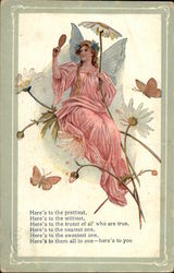 Fairy Among Daisies Postcard