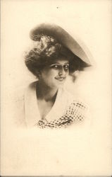 Photo of Woman in Hat Women Postcard Postcard