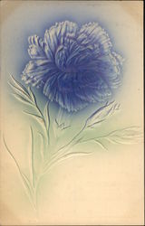 Blue Flower Airbrushed Postcard Postcard