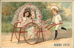 Bonne Fete (Happy Birthday) Children Postcard