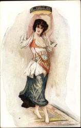 Dancing Gypsy Woman Postcard