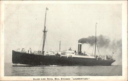 Allan Line Royal Mail Steamer "Laurentian" Steamers Postcard Postcard