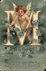 Letter M Alphabet Letters Ellen Clapsaddle Postcard Postcard