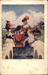 Women in Automobile Postcard