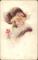 Blonde Woman Postcard