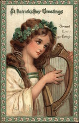 St. Patrick's Day Greetings - Sweet Erin-go-Bragh Postcard