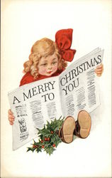 A Merry Christmas to You Children Postcard Postcard