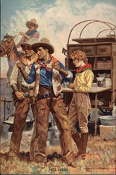 Hot Chuckwagon Lunch Postcard